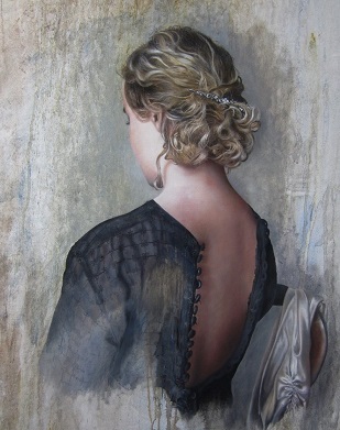 Ginny Page 2014 - Come Undone - Oil on Canvas 85x65cm